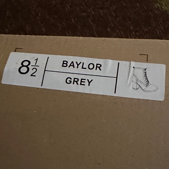 Journee Collection Gray Lace-Up Boots - Picture 8 of 9